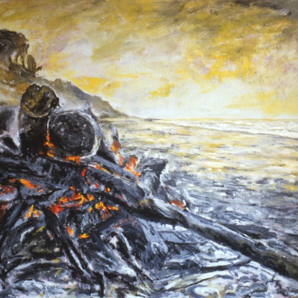 Stefan Bergmann: Glut, 1986 - Acryl auf Leinwand