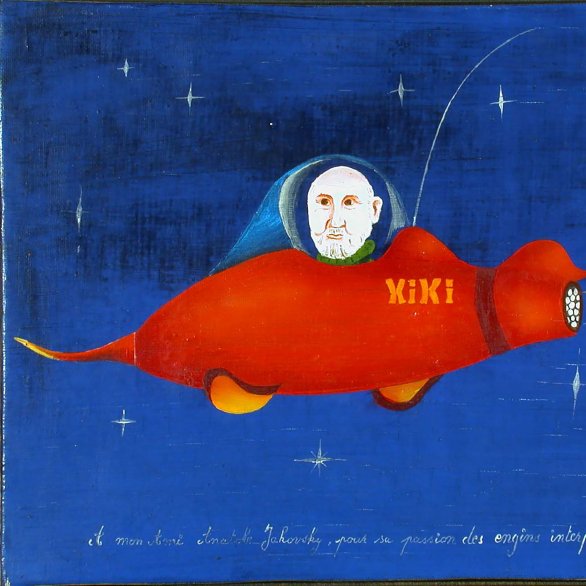 Bernard VERCRUYCE, Portrait d'Anatole Jakovsky, 1979, huile sur toile, Ville de Nice, musée international d'art naïf Anatole Jakovsky, © tous droits réservés ; © Photographie Ville de Nice