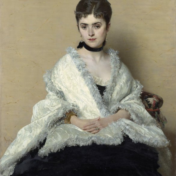 Domenico Morelli, Porträt von Olena Tolstoi, 1875, Eigentum Odesa Museum für Westliche und Östliche Kunst; Foto: Gemäldegalerie, Staatliche Museen zu Berlin, Christoph Schmidt