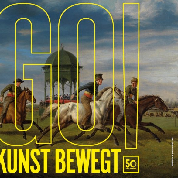 Visual der Ausstellung Go! Kunst bewegt