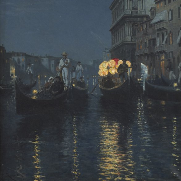 Zu sehen ist das Kunstwerk "Serenade im Canal Grande" von Paul von Ravenstein.