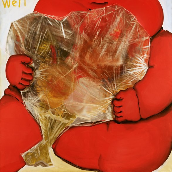 Jörg Immendorff, Für alle Lieben in der Welt, 1966, Kunstmuseum Karlsruhe © Nachlass Jörg Immendorff