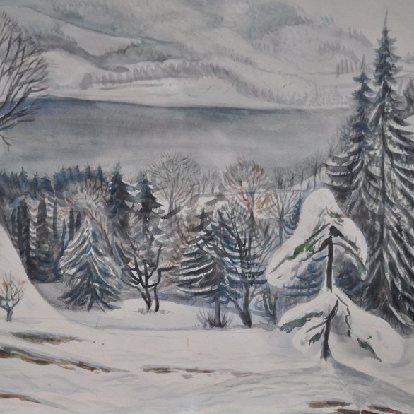 Eugen Croissant, Winterlandschaft am Chiemsee, undatiert @ Dieter Buhl