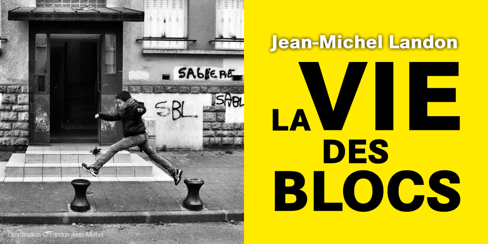 Plakatmotiv der Sonderausstellung "Jean-Michel Landon: La vie des blocs" in den Reiss-Engelhorn-Museen Mannheim