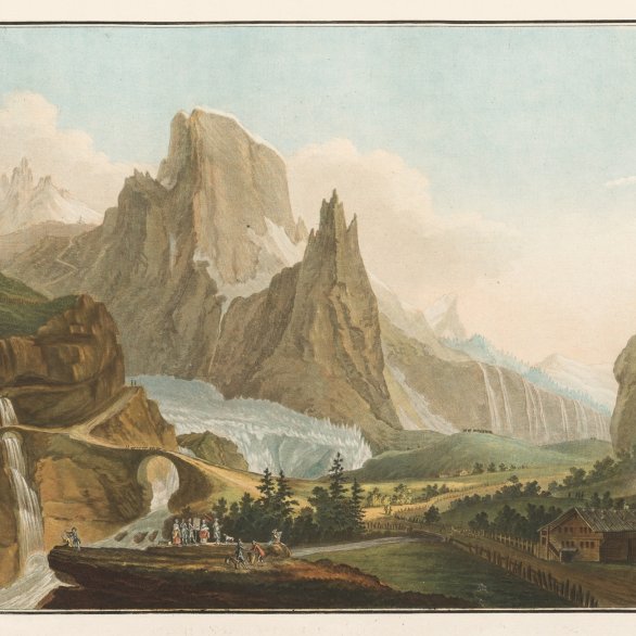 Le grand théàtre des Alpes et glaciers von Caspar Wolf, 1735 – 1783, gemeinfrei