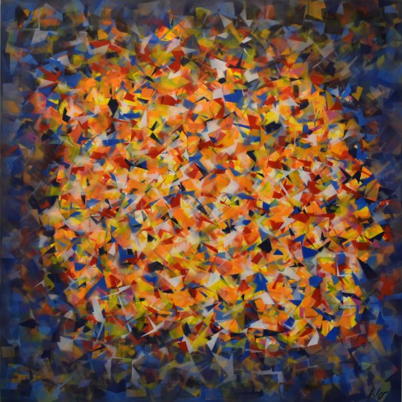 Joachim Hiller, Ohne Titel, Acryl auf Leinwand, 150 x 150 cm