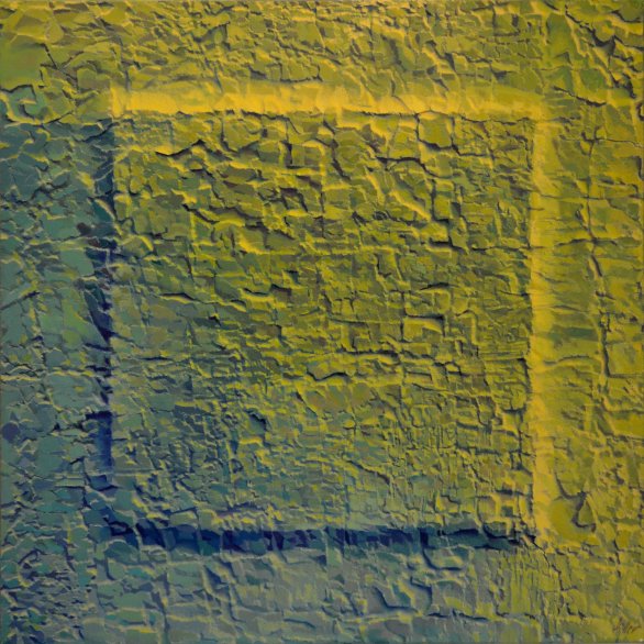 Joachim Hiller, Ohne Titel, Acryl auf Leinwand, 100 x 100 cm