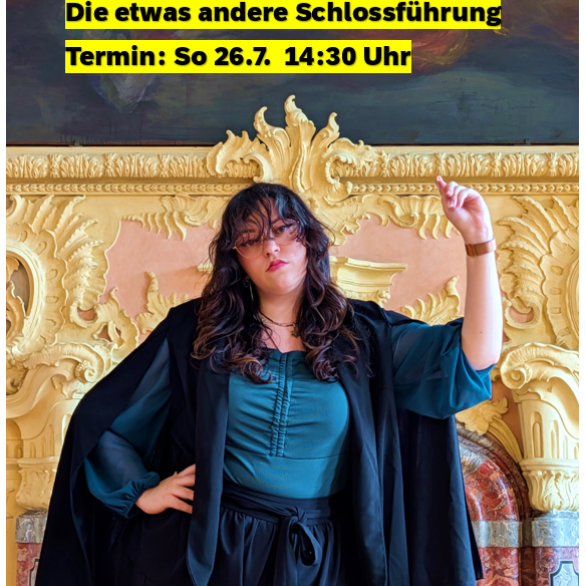 Die Referentin führt gekonnt durch das Schloss