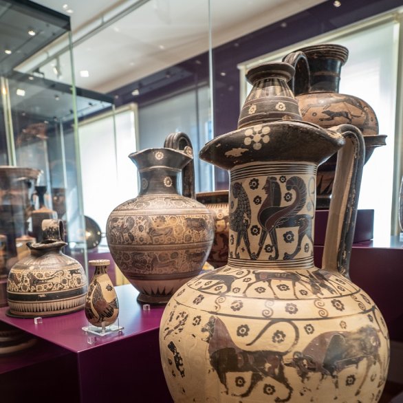 View of the exhibition. Masterpieces of Greek vases