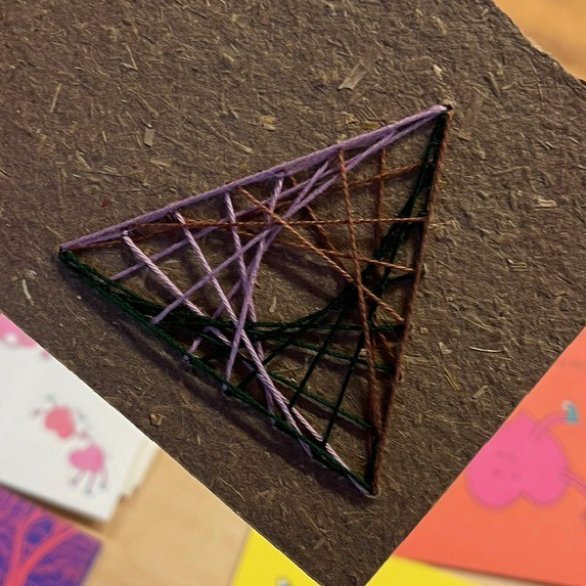 Bestickte Faltkarte Bestickte Faltkarte