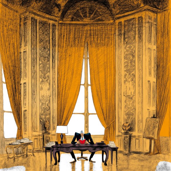 Christophe Blain Politiker am Tisch