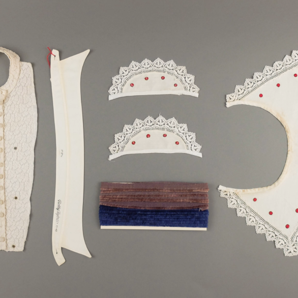 Krägen, Manschetten und Bäseliband aus dem 19. Jahrhundert, Textile Sammlungen, Archäologie und Museum Baselland,  Foto: Victoria Drake