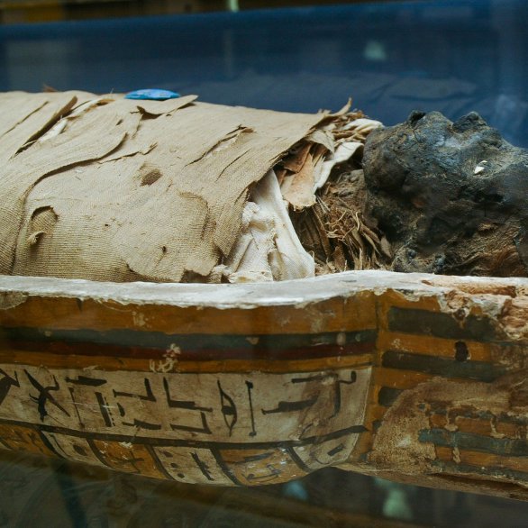 Nesy-Khonsou-Pakhered, l'une des trois momies exposées au musée Nesy-Khonsou-Pakhered, l'une des trois momies exposées au musée