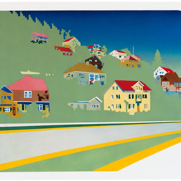 Max Matter (*1941), Hungerberg, 1968 <br>Spray auf Kelco, 100 x 120 cm<br> Aargauer Kunsthaus<br> Mit Genehmigung des Künstlers  <br>© Max Matter <br>Foto: Jörg Müller