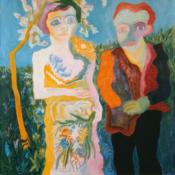Paul Camenisch (1893 – 1970), Das Brautpaar (Oblomow und Oljga), 1928<br>Öl auf Leinwand, 124 x 114 cm<br>Aargauer Kunsthaus / Schenkung Martha Camenisch, 1981<br>© Nachlass Paul Camenisch<br>Foto: Jörg Müller