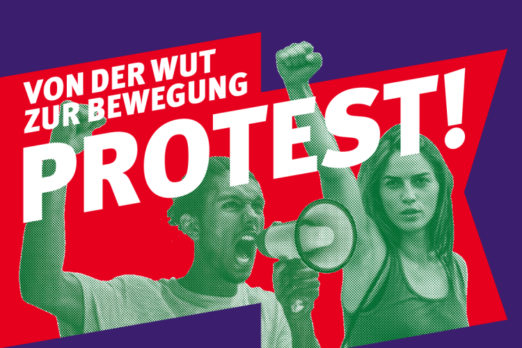 Key Visual der Ausstellung "PROTEST! Von der Wut zur Bewegung"