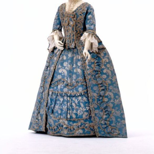 dreiteiliges Damenkleid á la francaise
