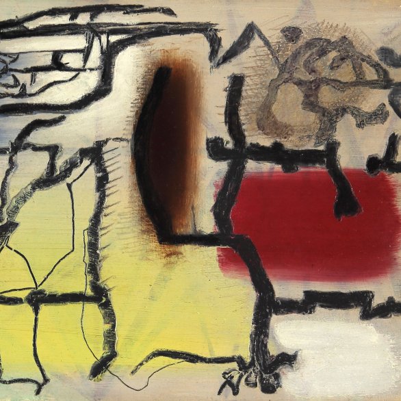 Hans Hartung's abstract painting T1942-12, 1942.