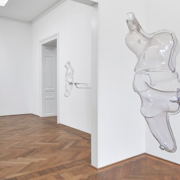 Exhibition view, Berenice Olmedo, "Hic et Nunc," Kunsthalle Basel, 2022. Photo: Philipp Hänger / Kunsthalle Basel