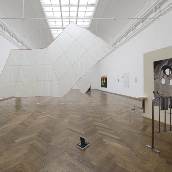Exhibition view, Kunstkredit Basel-Stadt 2022, "Cat’s Cradle," Kunsthalle Basel. Photo: Gina Folly / Kunstkredit Basel-Stadt