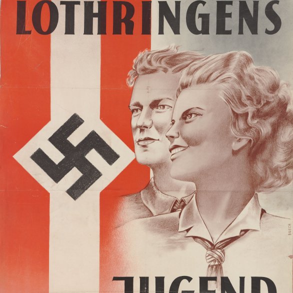Affiche de propagande pour la Hitler Jugend en Lorraine (collection Archives Municipales de Metz)s