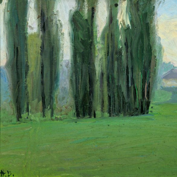 Herrmann Daur, Ölgemälde vom Lindenplatz in der Museumssammlung Herrmann Daur, Ölgemälde vom Lindenplatz in der Museumssammlung