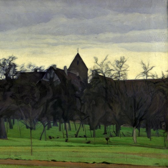 Hermann Daur, Ötlingen, Öl auf Leinwand, 1914, Sammlung DLM BKD 9
