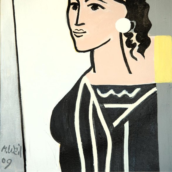 Manfred Weil, Frau mit weißem Ohrring