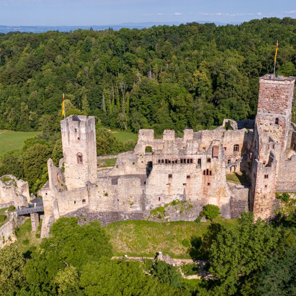 Burg Rötteln von Osten (Drohnenaufnahme Hans-Jürgen van Akkeren)