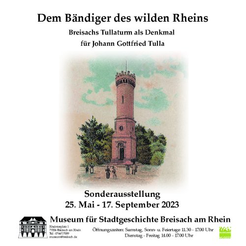 Plakat zur Sonderausstellung "Dem Bändiger des wilden Rheins"