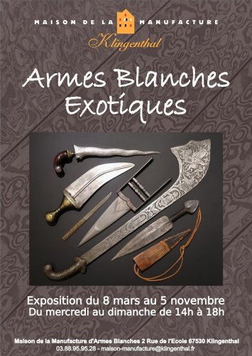 affiche exposition - armes blanches exotiques