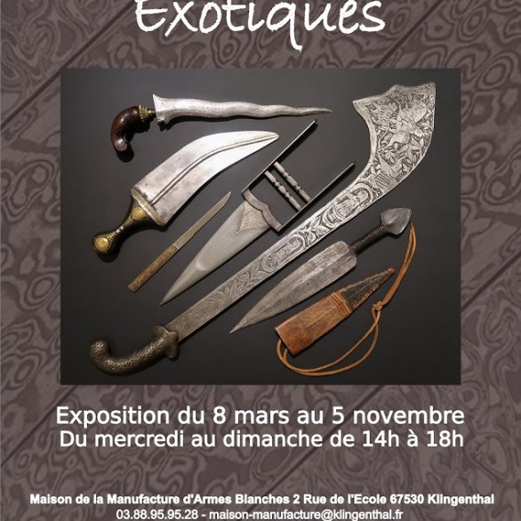 affiche exposition - armes blanches exotiques
