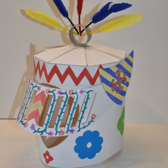 gebastelter Ritterhelm