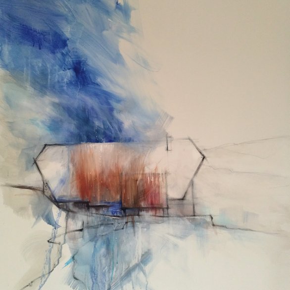 Lütkenhaus, Schwarzwaldhaus, Aquarell auf LW