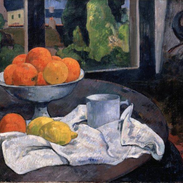 Paul Gauguin, «Stillleben mit Früchteschale und Zitronen», um 1889/90, Öl auf Leinwand, 50 × 61 cm, Museum Langmatt