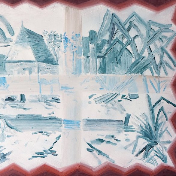 Emmanuelle Castellan, «la grange», 2022, Öl auf Leinwand, 60 x 75 cm