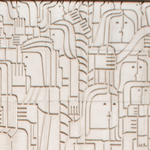 décor de la façade du musée par F. Malaprade