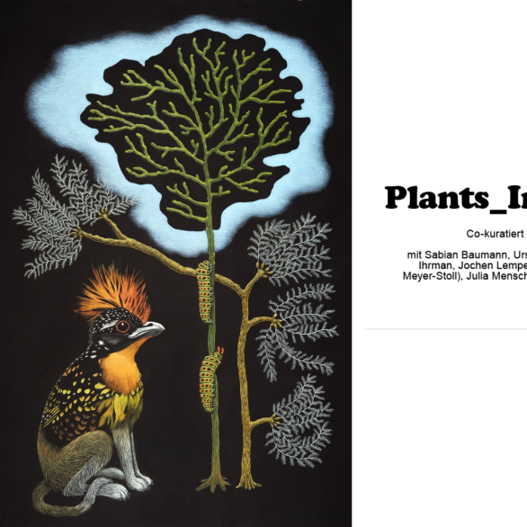 Sabian Baumann, Raupen, 2024, Farbstift auf Papier 139 x 94 cm