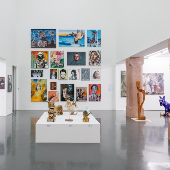 Kleiner Saal während der Mitgliederausstellung 2024/2025, Credits: Felix Grünschloss