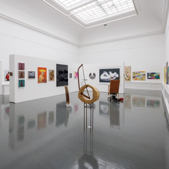 Kleiner Saal während der Mitgliederausstellung 2024/2025, Credits: Felix Grünschloss