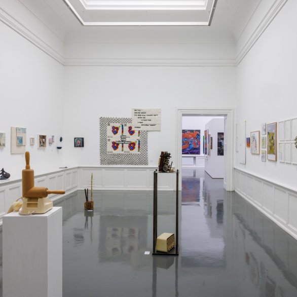 Kleiner Saal während der Mitgliederausstellung 2024/2025, Credits: Felix Grünschloss