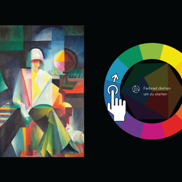 Screenshot von Anwendung. Werk von Johannes Itten mit Farbkreis