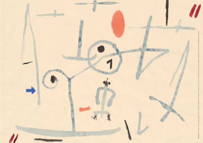 Paul Klee, eins der schönsten Gleichnisse, 1933, 61 (Detail), Aquarell auf Papier auf Karton, 48,5 × 62,2 cm, Zentrum Paul Klee, Bern, Museumsstiftung für Kunst der Burgergemeinde Bern