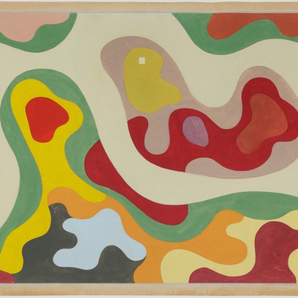 Roberto Burle Marx, Plan Dachgarten, Ministério da Educação e Saúde (Ministerium für Bildung und Gesundheit), Rio de Janeiro, o. D. Gouache auf Papier 52 × 105,8 cm Acervo Instituto Burle Marx  © Roberto Burle Marx