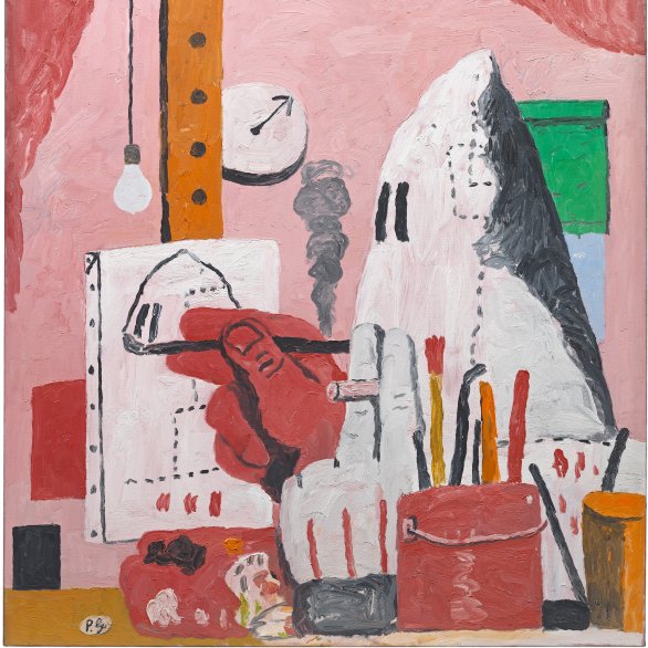 Philip Guston, The studio, 1969, huile sur toile, 121,9 × 106,7 cm, Don promis par Musa Guston Mayer au Metropolitan Museum of Art, Photo: Genevieve Hanson, courtesy Hauser & Wirth et The Guston Foundation © The Estate of Philip Guston