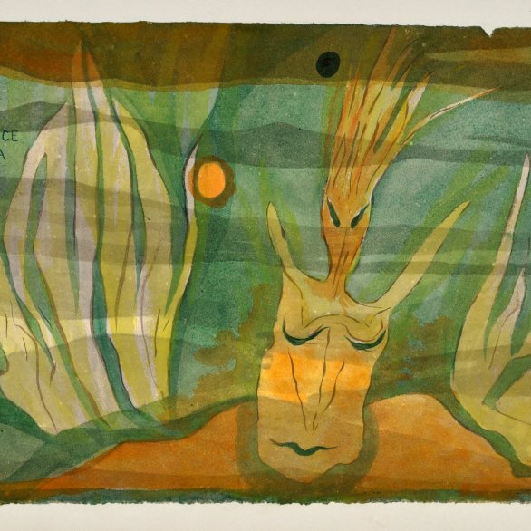 Petra Petitpierre, Naissance d'Athena, 1932, Aquarell auf Papier, 25,8 x 37,8 cm, Zentrum Paul Klee, Bern, Schenkung Simone Müller-Petitpierre (c) 2026, ProLitteris, Zurich
