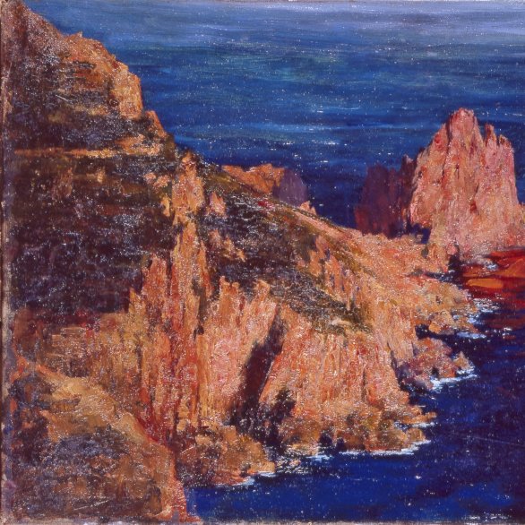 Elise Mahler, Die Faraglioni auf Capri, 1903/04, Öl auf Leinwand, 54,5 × 85 cm, Museumsberg Flensburg  © Museumsberg Flensburg