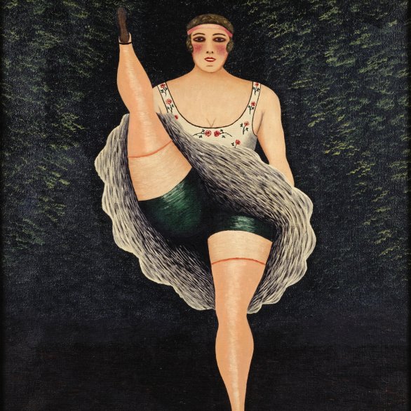 Camille Bombois, La Danseuse, ca. 1959, Öl auf Leinwand,  54.8 x 46 cm, Courtesy Sammlung Zander, Köln, Foto: Alistair Overbruck © 2026, ProLitteris Zurich
