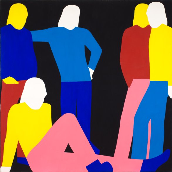 Franz Gertsch, Alle fünf Rolling Stone, Dispersion auf Leinwand, Aargauer Kunsthaus Aarau