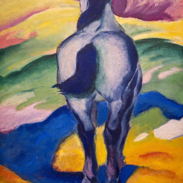 Franz Marc, Blaues Pferd II, 1911 , Öl auf Leinwand, 113 x 86 cm, Kunstmuseum Bern, Stiftung Othmar Huber, Bern © Foto: ALBERTINA, Wien